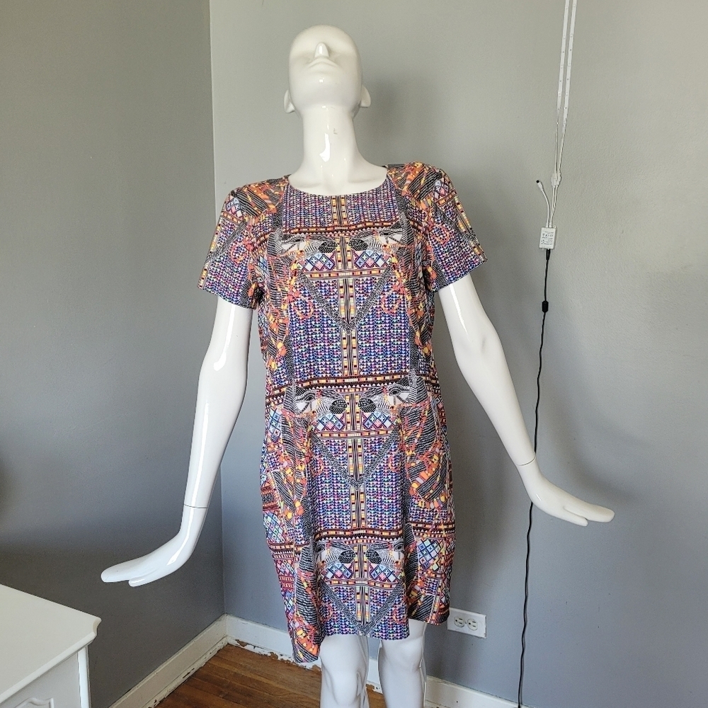 Mara Hoffman Camel Print Mini Shift Dress, VGUC, Size S
